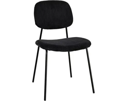Stuhl Samy Cordstoff schwarz