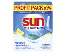 Sun All-in-1 Active Clean Geschirrspül-Tabs Lemon