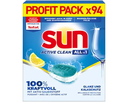 Sun All-in-1 Active Clean Lemon 94 Tabs
