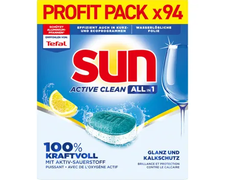 Sun All-in-1 Active Clean Lemon 94 Tabs