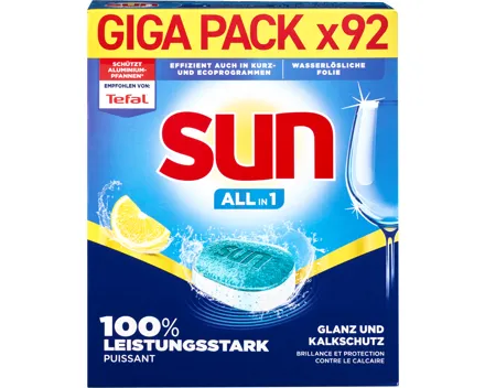 Sun All in 1 Geschirrspültabs Lemon