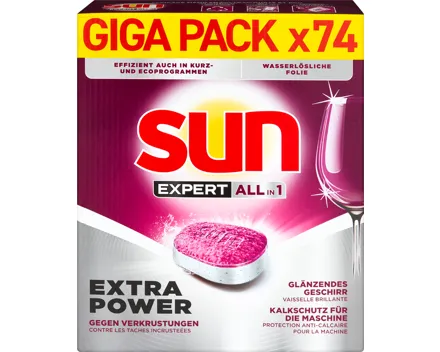 Sun Expert All in 1 Geschirrspültabs Extra Power