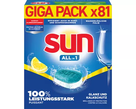 Sun Geschirrspültabs All in 1 Lemon