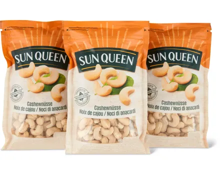 Sun Queen-Cashewkerne, -Walnusskerne oder -Nussmischung