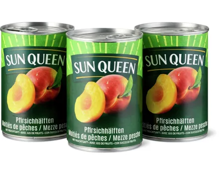Sun Queen Pfirsichhälften, 3er-Pack
