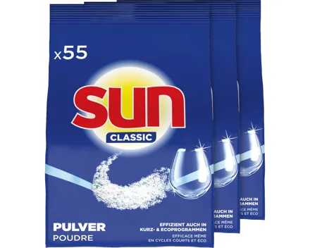 Sun Spülmaschinenpulver Classic 3 x 55 Spülgänge
