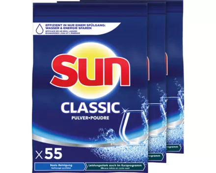 Sun Spülmaschinenpulver Classic 3 x 55 Spülgänge