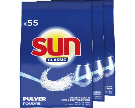 Sun Spülmaschinenpulver Classic 3 x 55 Spülgänge