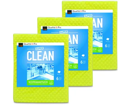 Super Clean Schwammtuch 3x6 Stück