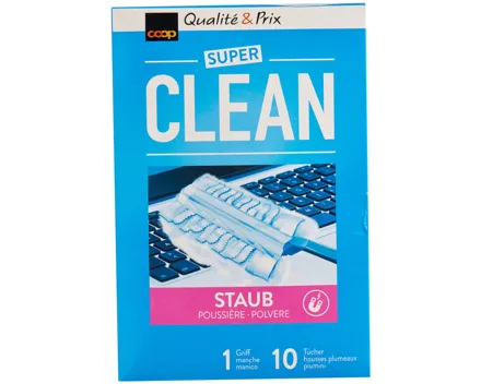 Super Clean Staubfänger Griff 10 Tücher