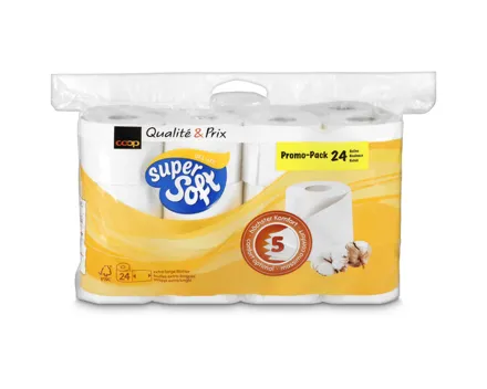 Super Soft Deluxe 5-lagig 24 Rollen