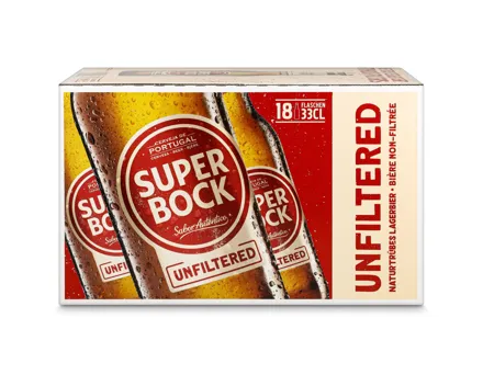 Superbock Bier Unfiltered 18x33cl