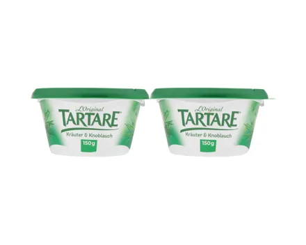 Tartare Frischkäse Kräuter & Knoblauch 2x 150g