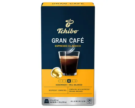 Tchibo Gran Café Espresso Classico 10 Kapseln - Nespresso kompatibel