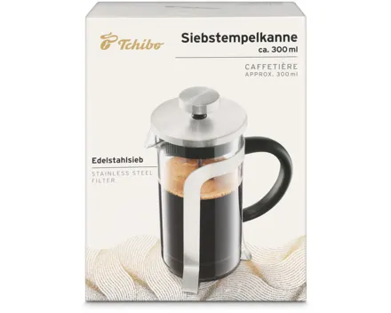 Tchibo Siebstempelkanne Edelstahl 300ml