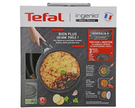 Tefal Pfannen Set Ingenio Black 24+28cm