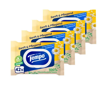 Tempo feucht Kamille sanft & pflegend 4x42 Tücher