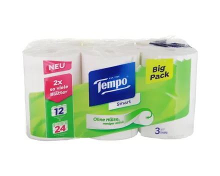 Tempo Smart Coreless weiss 3-lagig 12 Rollen