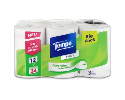 Tempo Smart Coreless weiss 3-lagig 12 Rollen