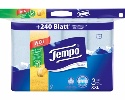 Tempo Toilettenpapier Classic blau