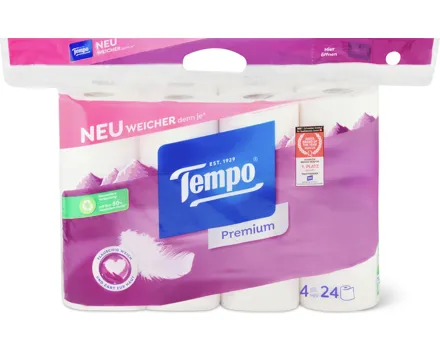 Tempo-Toilettenpapier oder -Feuchttücher