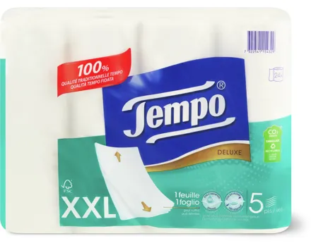 Tempo-Toilettenpapier oder -Feuchttücher
