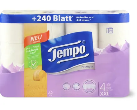 Tempo-Toilettenpapier oder -Feuchttücher