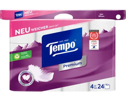 Tempo Toilettenpapier Premium weiss