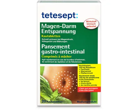 Tetesept Magen-Darm Entspannung Kautabletten 20 Stück