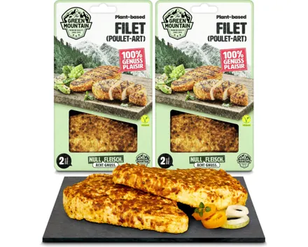 The Green Mountain plant-based vegane Alternative zu Filet 2x 280g