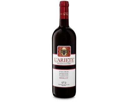 Ticino DOC Merlot l'Ariete Valsangiacomo (2019) – Rotwein, Schweiz (0.75l)
