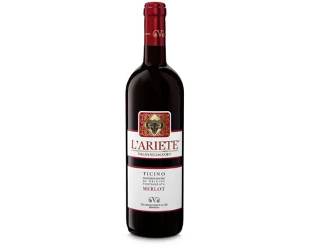 Ticino DOC Merlot l'Ariete Valsangiacomo (2020) – Rotwein, Schweiz (0.75l)