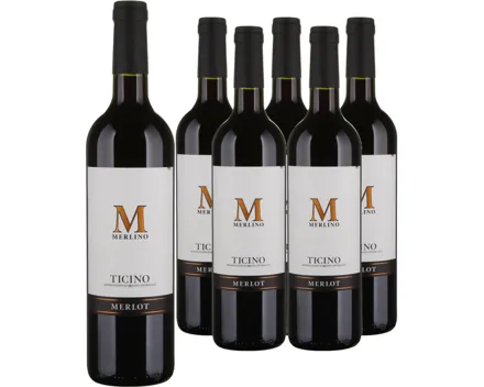 Ticino DOC Merlot Merlino 6x 75cl (2023) – Rotwein, Schweiz (0.75l)