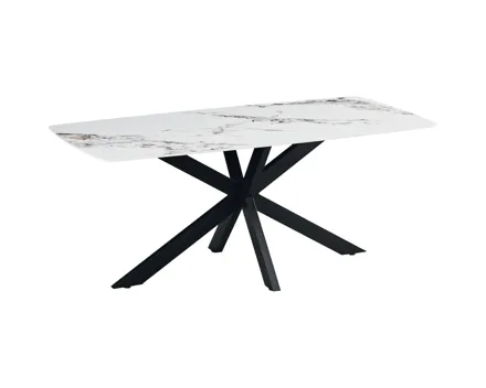 Tisch Davos Keramik weiss 180 x 76 x 90 cm