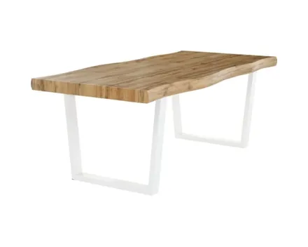 Tisch Don II Dekor Wildeiche Gestell weiss 200 x 76 x 100 cm