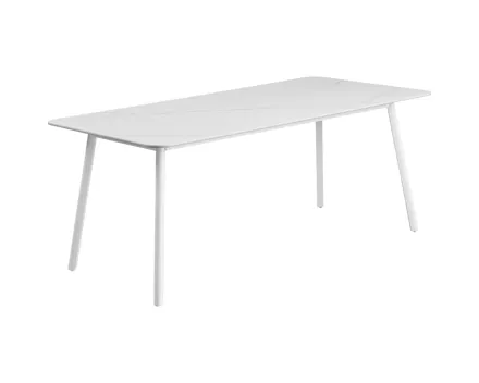 Tisch Keri Keramik weiss/grau, 180 x 76 x 90 cm