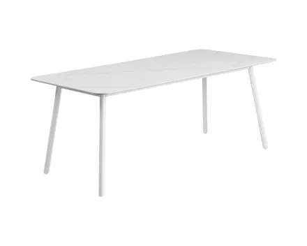 Tisch Keri Keramik weiss/grau, 180 x 76 x 90 cm