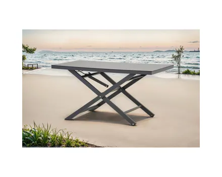 Tisch Losanna, schwarz, 140 x 40/71 x 75 cm
