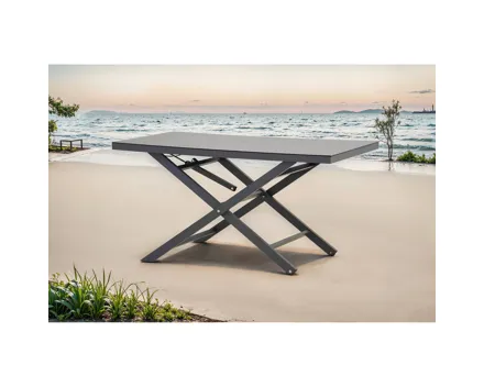 Tisch Losanna, schwarz, 140 x 40/71 x 75 cm