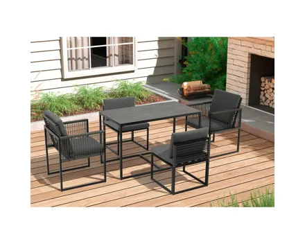 Tischgarnitur Bozen, anthrazit, 120 cm