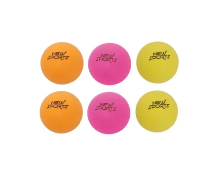 Tischtennisbälle 6 Stück, bunt