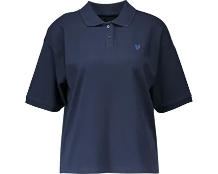 Tom Tailor Damen-Poloshirt uni pique XL, dunkelblau