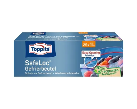 Toppits Gefrierbeutel SafeLoc 25x1l 3 Stück