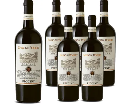 Toscana IGT Sasso al Poggio Piccini 6x 75cl (2022) – Rotwein, Italien (0.75l)