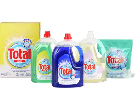Total Waschmittel-Flaschen oder -Pulver