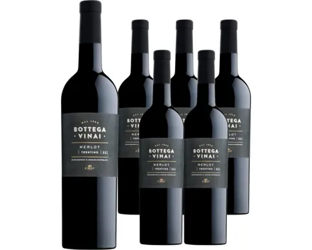 Trentino DOC Merlot Bottega Vinai Cavit 6x 75cl (2019) – Rotwein, Italien (0.75l)