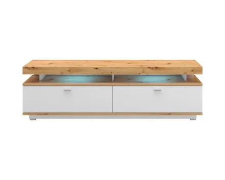 TV-Möbel Corso Melamin weiss Artisan 190 x 58 x 50 cm, inkl. LED