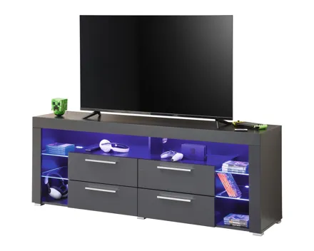 TV-Möbel Goal 2.0 Dekor schwarz, 179 x 66 x 44 cm