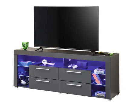 TV-Möbel Goal 2.0 Dekor schwarz, 179 x 66 x 44 cm