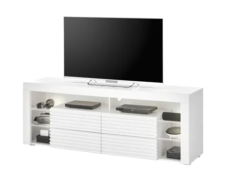 TV-Möbel Goal 2.0 Dekor weiss, 179 x 66 x 44 cm, mit Lamellenfront